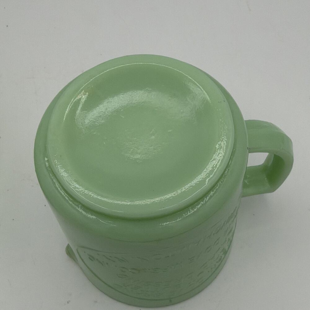 VINTAGE Cream Dove Mfg. Co. measuring cup GREEN JADEITE Green JUICER RARE MCM - Picture 5 of 9